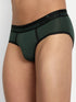 Men's Micro Modal Briefs with Piping Midnight Grey